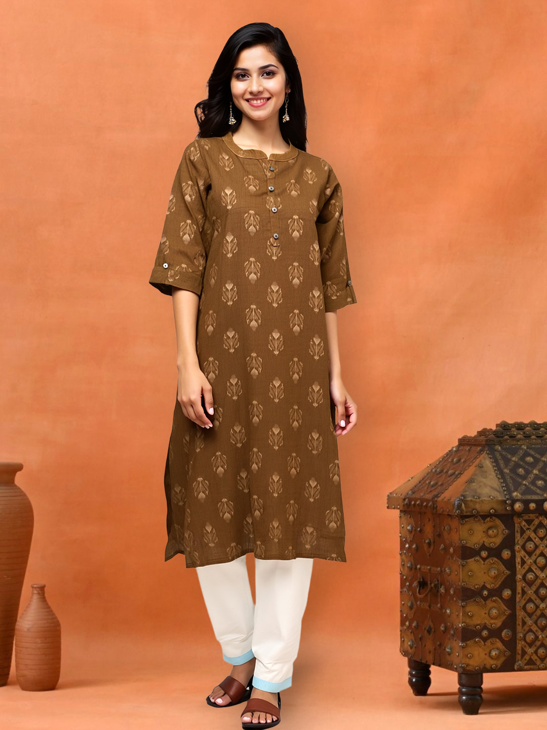 Picture of Effortless Daily Wear Straight-Cut  Kurta